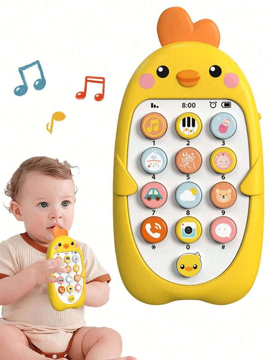 Baby Phone Toy Sensory Learning Toy with Sound Light Effects Teether Toy for Infants