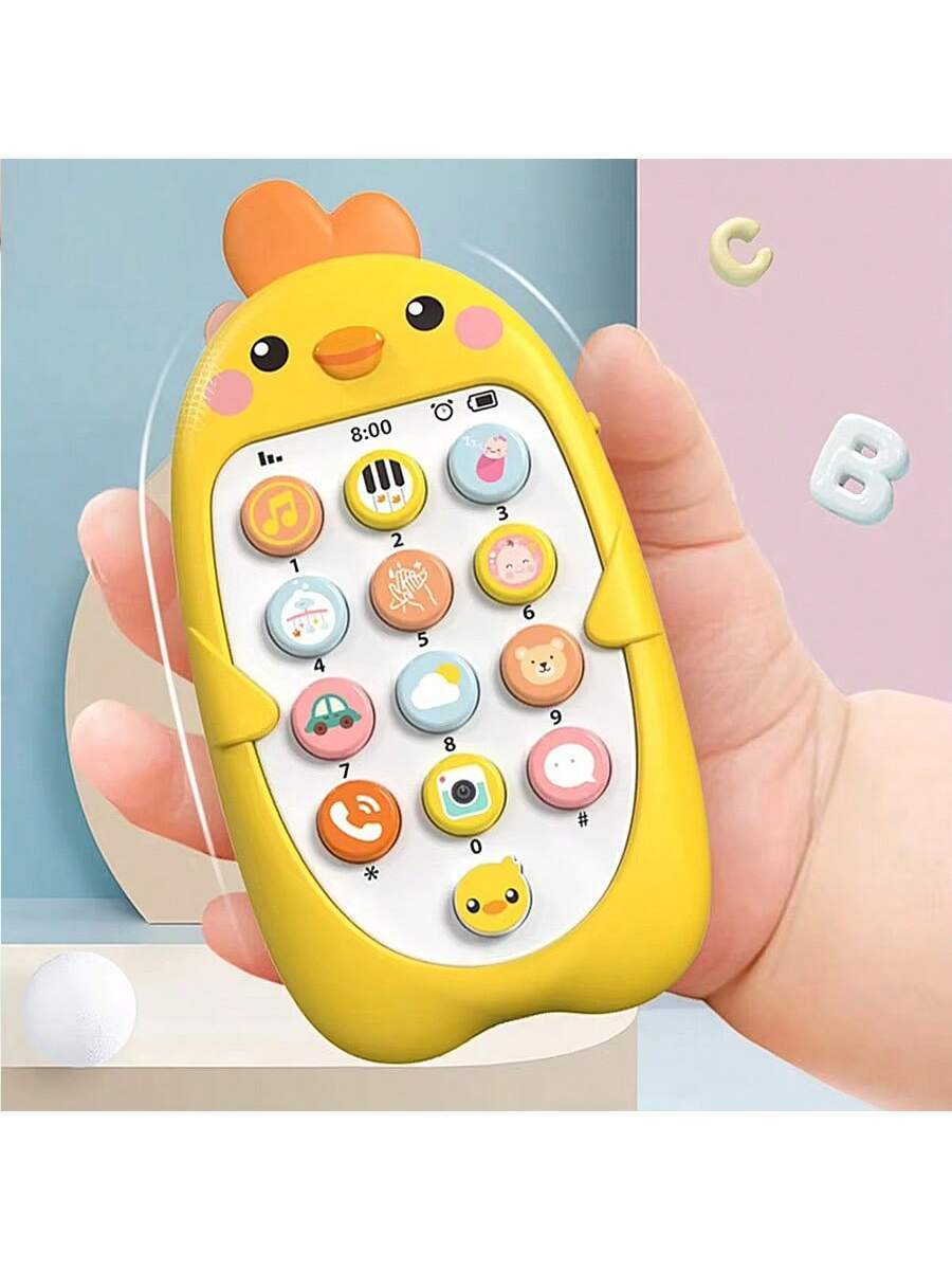 Baby Phone Toy Sensory Learning Toy with Sound Light Effects Teether Toy for Infants