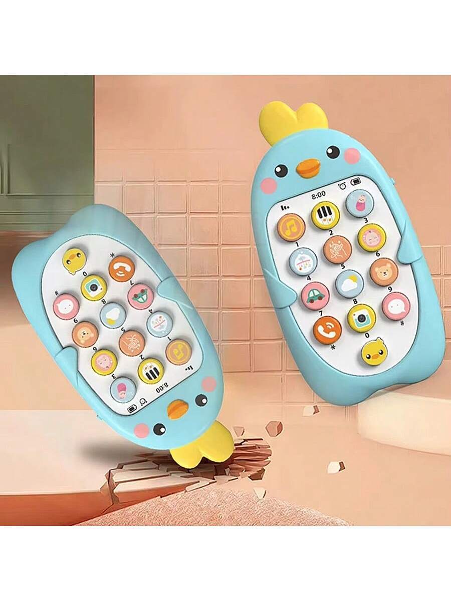 Baby Phone Toy Sensory Learning Toy with Sound Light Effects Teether Toy for Infants