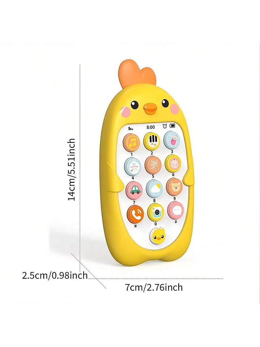 Baby Phone Toy Sensory Learning Toy with Sound Light Effects Teether Toy for Infants