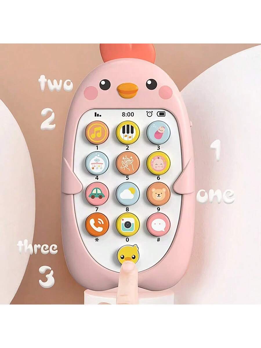 Baby Phone Toy Sensory Learning Toy with Sound Light Effects Teether Toy for Infants