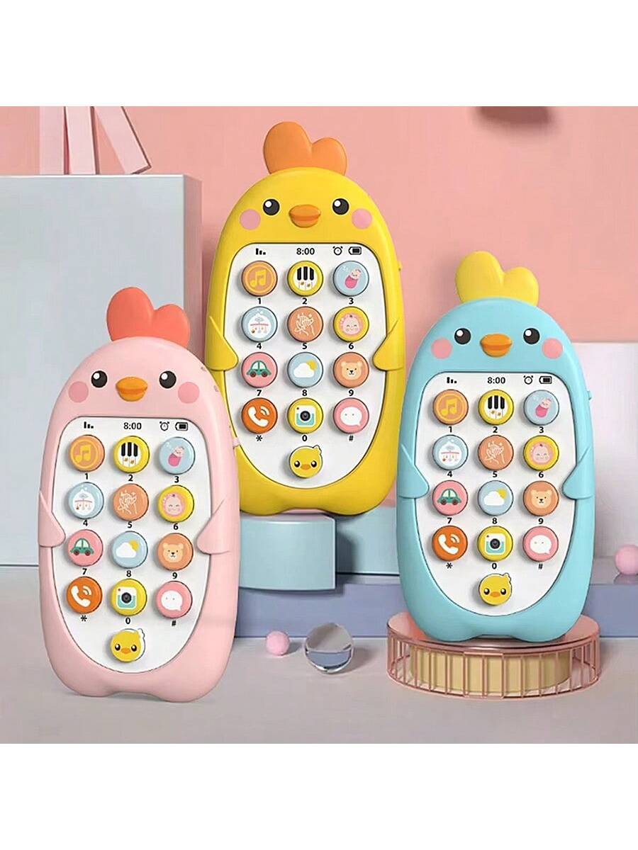 Baby Phone Toy Sensory Learning Toy with Sound Light Effects Teether Toy for Infants