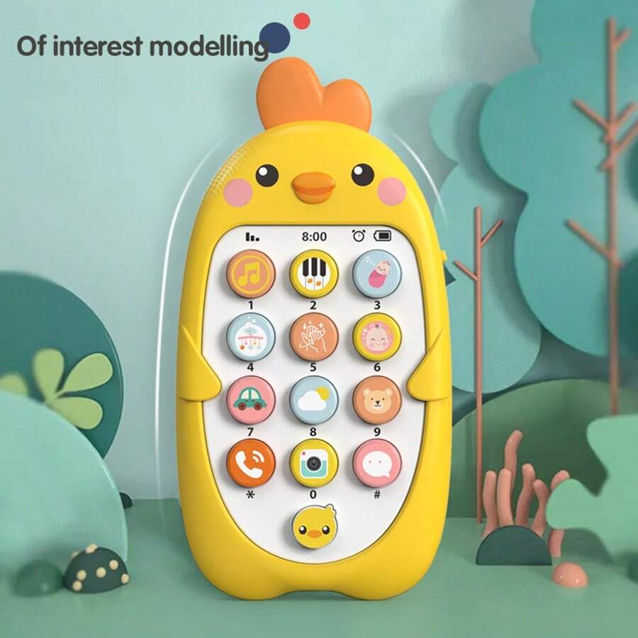 Baby Phone Toy Sensory Learning Toy with Sound Light Effects Teether Toy for Infants
