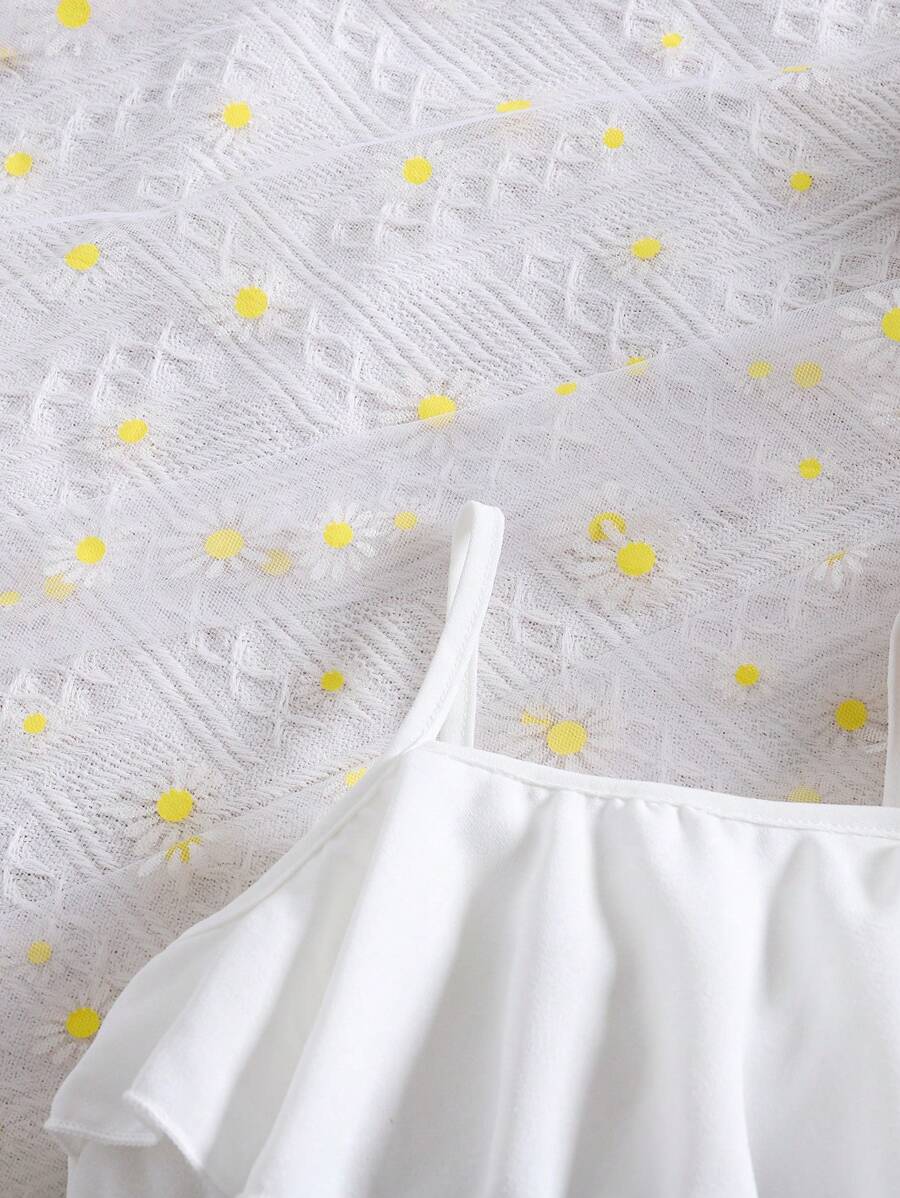 Baby Girl Floral Print Summer Jumpsuit Casual Sleeveless Outfit