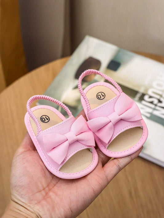 0-15M Infant Bowknot Sandals - Cute Soft Sole Toddler Shoes