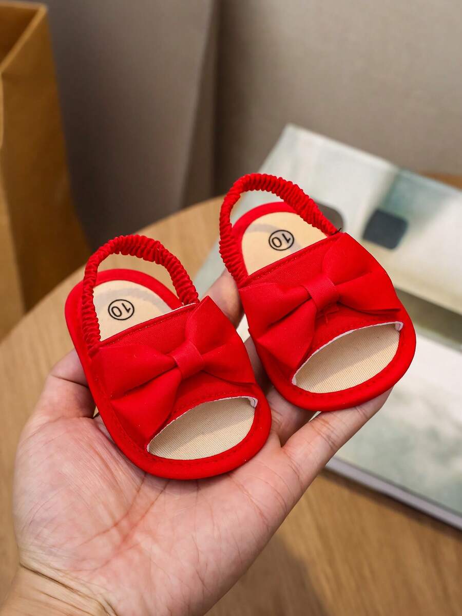 0-15M Infant Bowknot Sandals - Cute Soft Sole Toddler Shoes