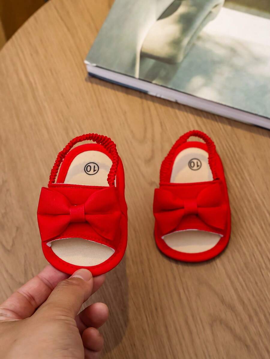 0-15M Infant Bowknot Sandals - Cute Soft Sole Toddler Shoes