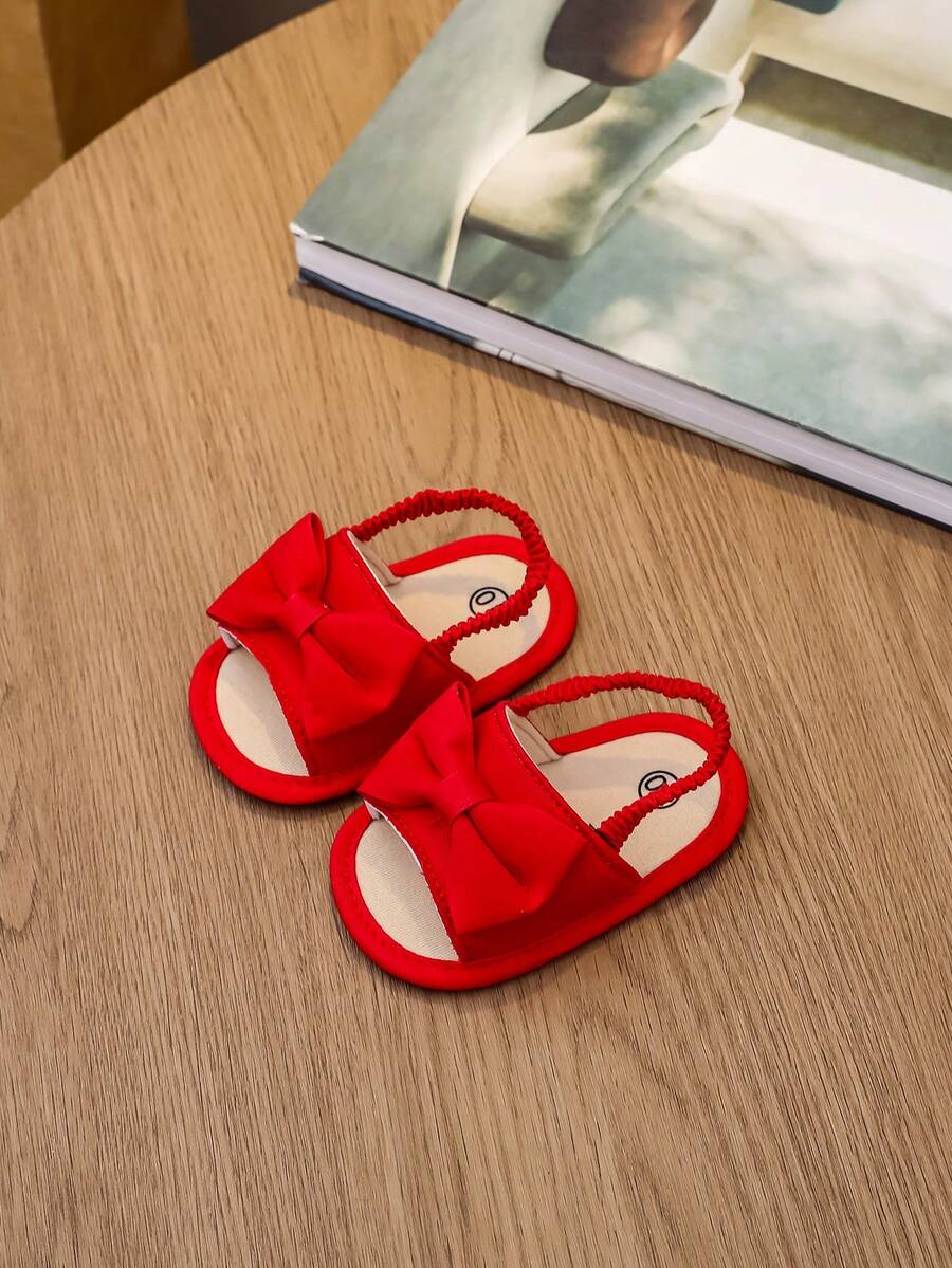 0-15M Infant Bowknot Sandals - Cute Soft Sole Toddler Shoes