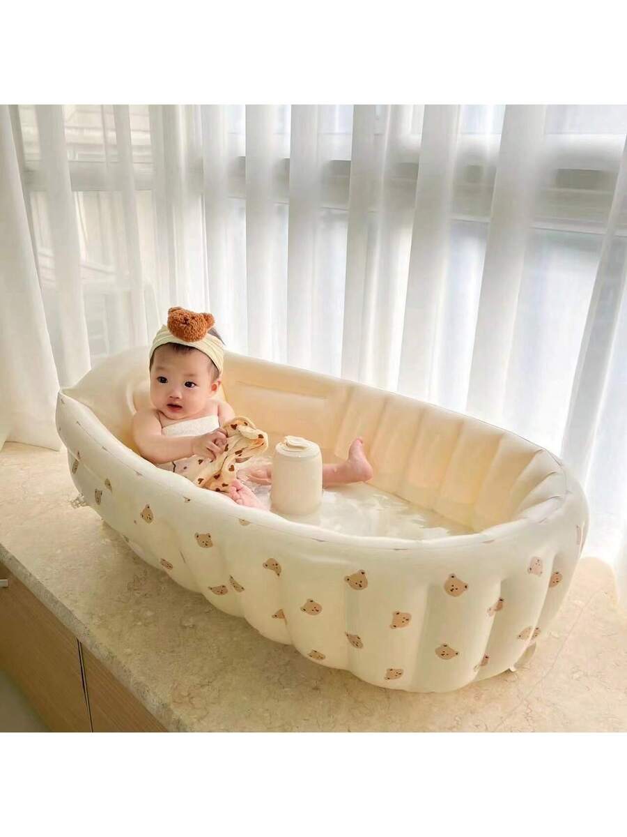 Portable Inflatable Baby Bathtub Foldable PVC Bath Tub Travel Bath Pool for Infants and Toddlers