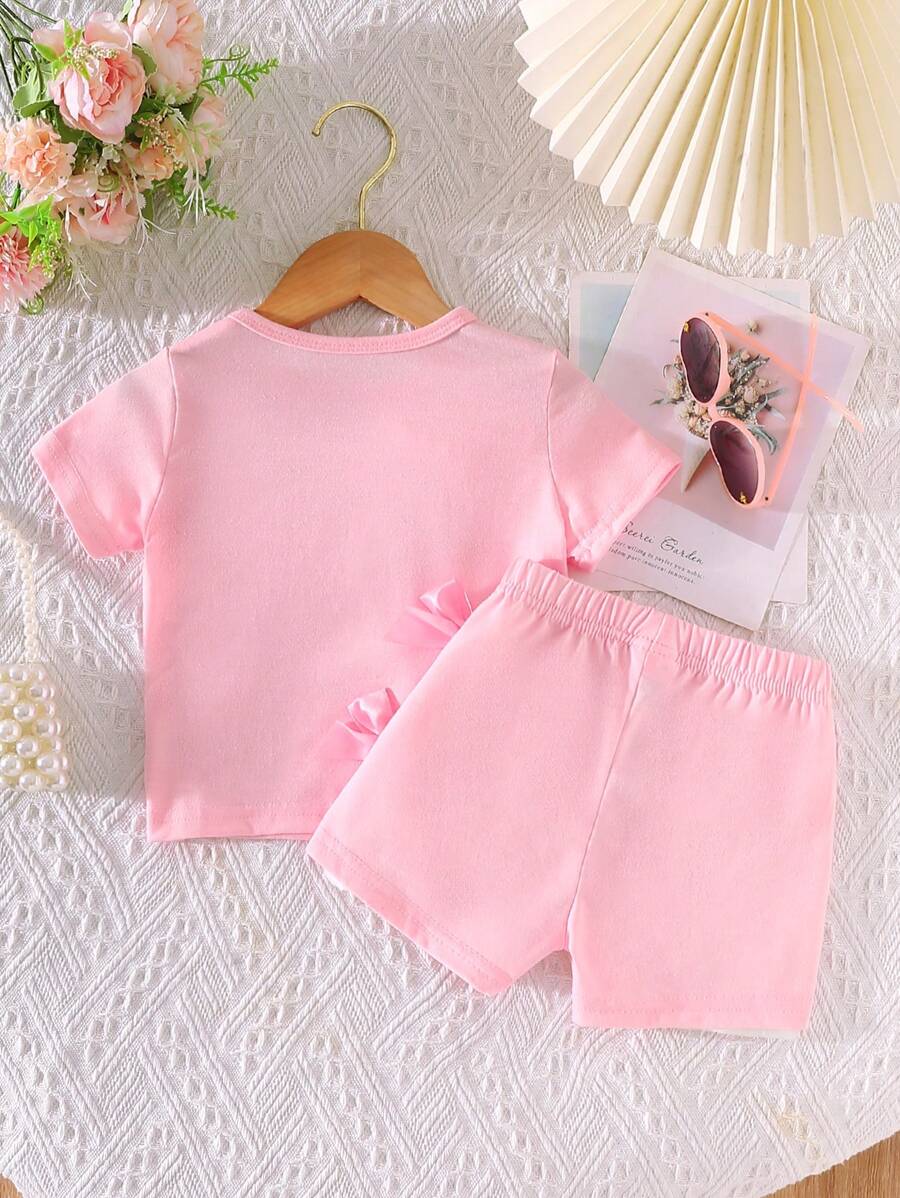 Pride Rainbow Short Sleeve Top & Shorts Set for Toddler Girls