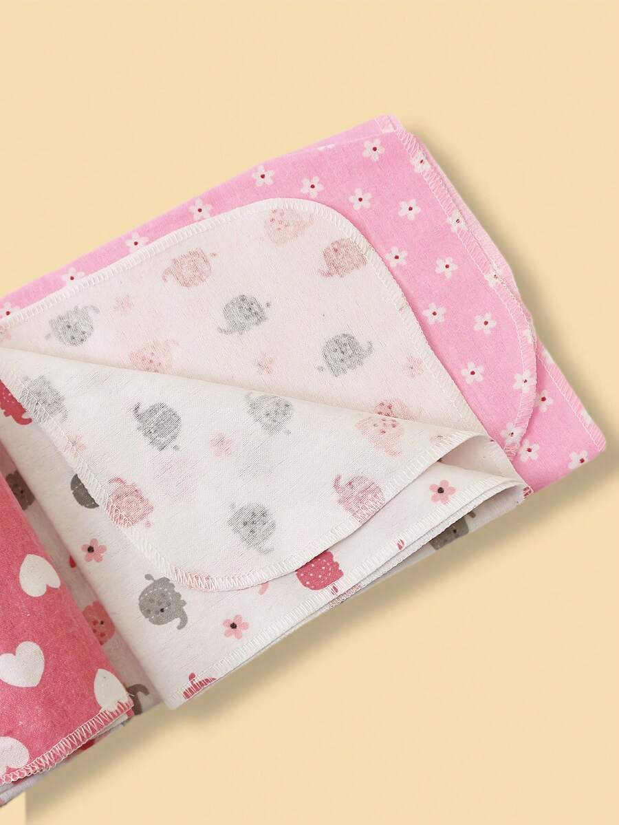 4pcs Baby Swaddle Blanket Set Soft Flannel Receiving Blankets Cloud Elephant Car Print for Newborns