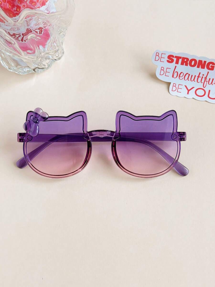 Double Color Cat Bowknot Fashion Glasses for Kids Accessories