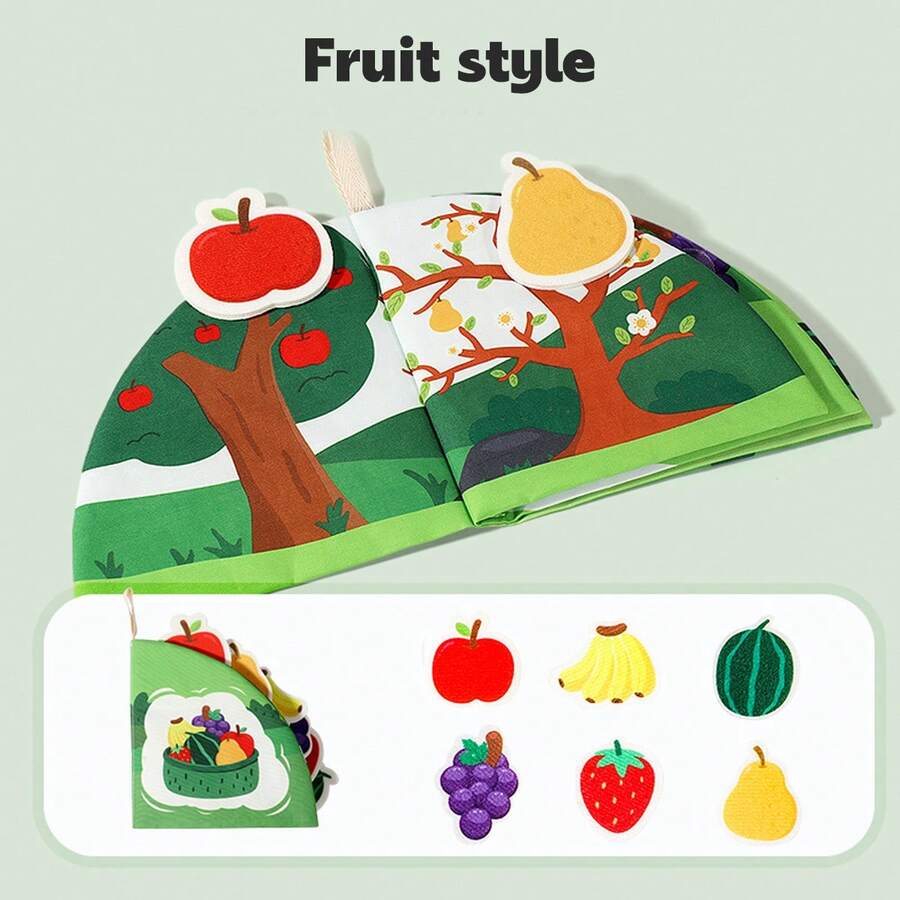 Interactive Cloth Busy Book for Toddlers Reusable Sticker Matching Activity Early Learning Sensory Toy