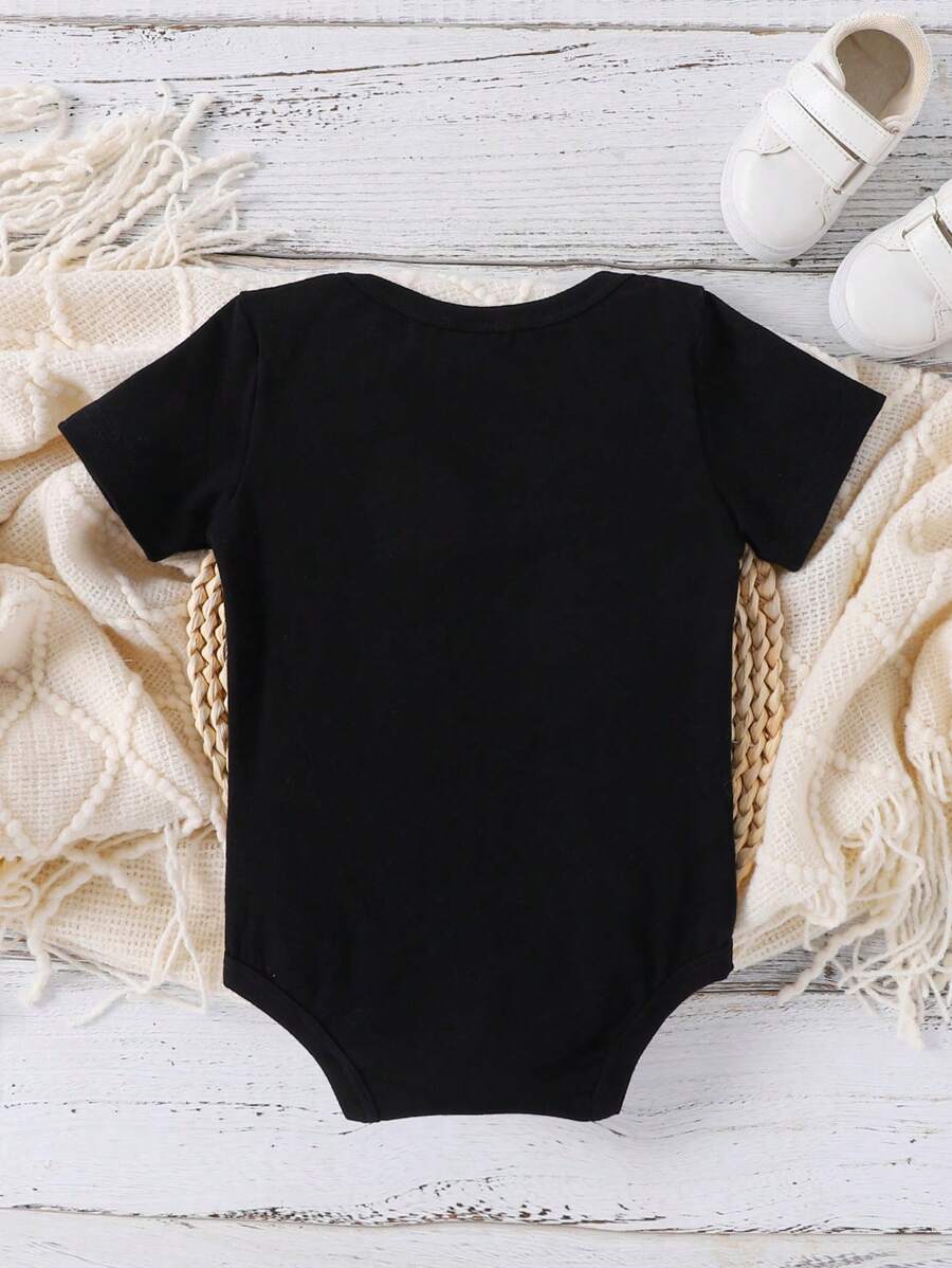 Baby Boy Funny Letter Print Short Sleeve Bodysuit Casual Summer Outfit Back Off I Have A Crazy Grandma