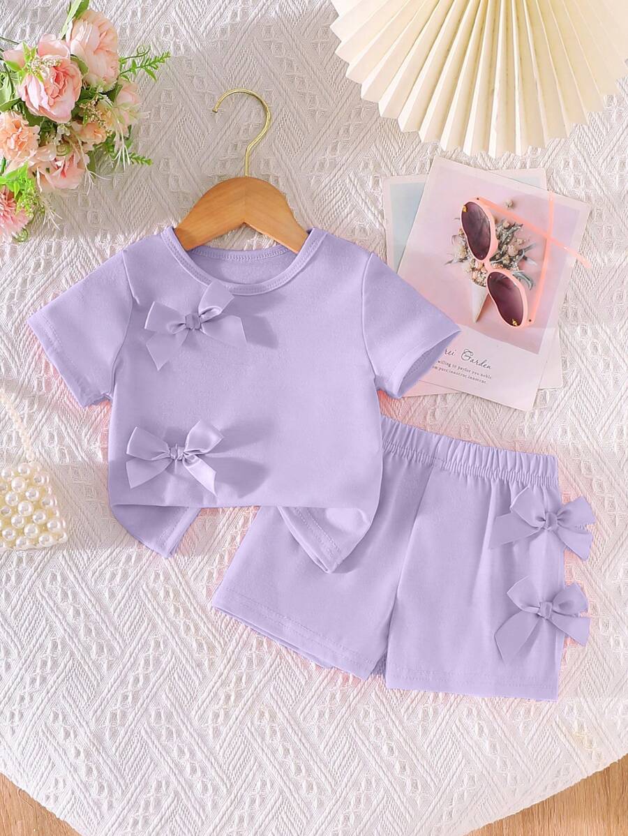 Pride Rainbow Short Sleeve Top & Shorts Set for Toddler Girls