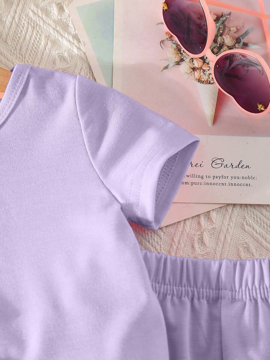 Pride Rainbow Short Sleeve Top & Shorts Set for Toddler Girls