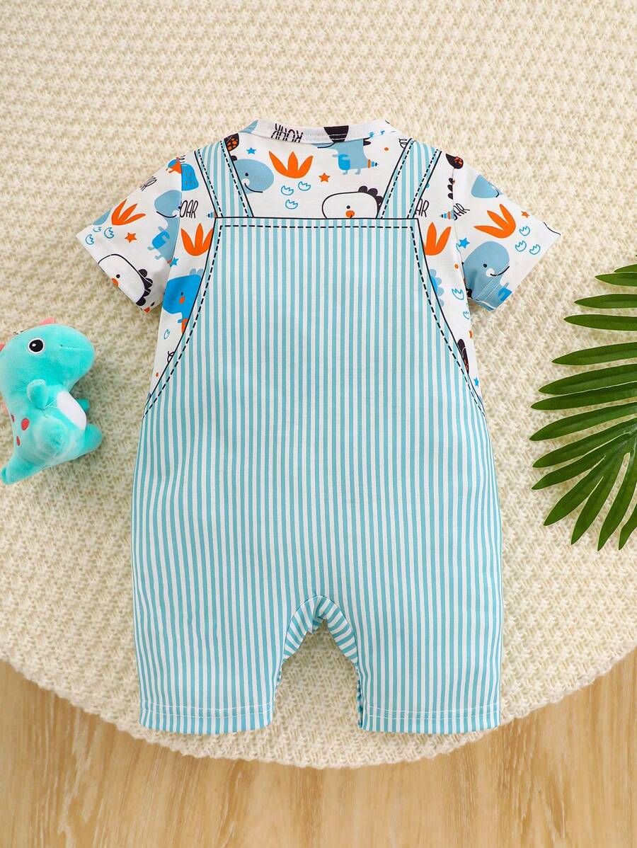 Baby Boy Cute Animal Party Print One Piece Pants Casual Soft Everyday Outfit