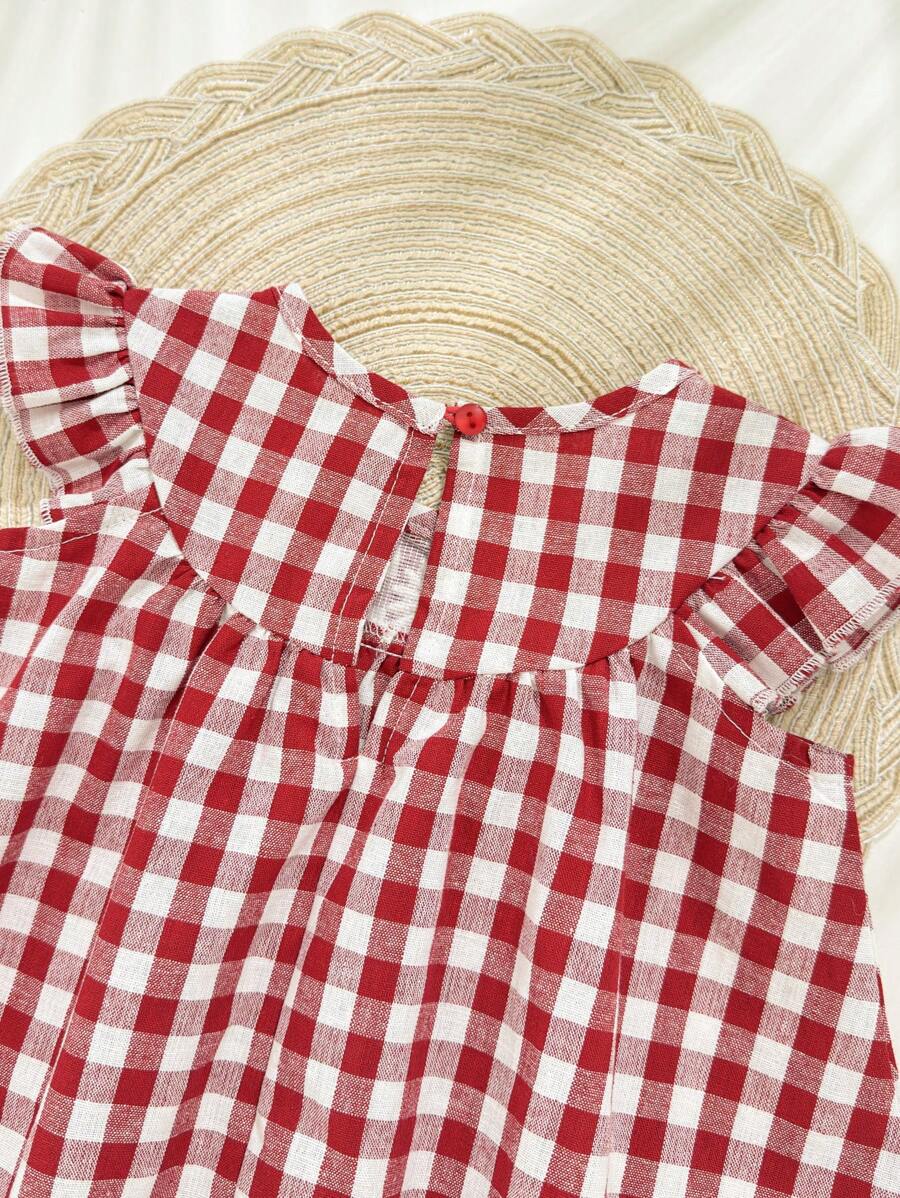 Baby Daisy Pattern Ruffle Hem Dress for Cute Spring and Summer Wear