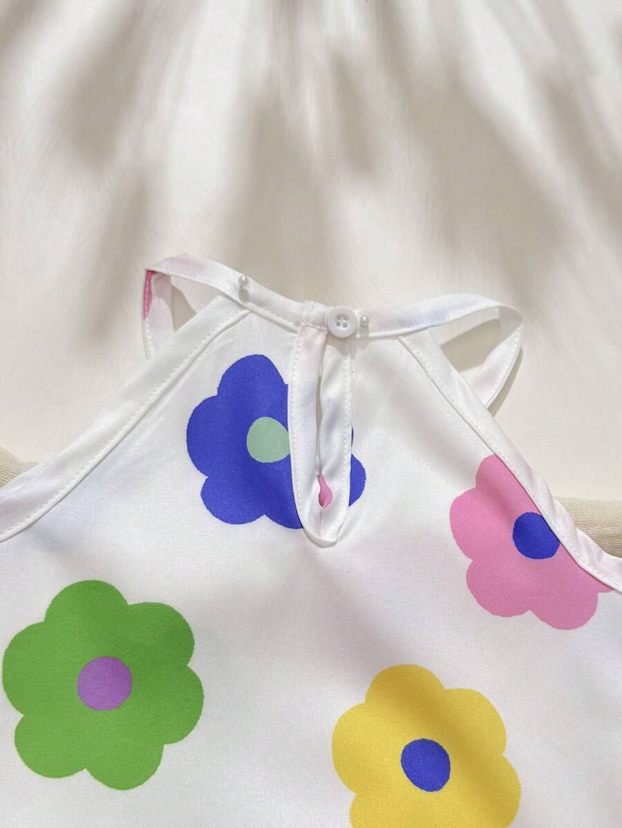 Newborn & Baby Girl 2pcs Spring/Summer Dopamine Color Vacation Set (0-3Y)