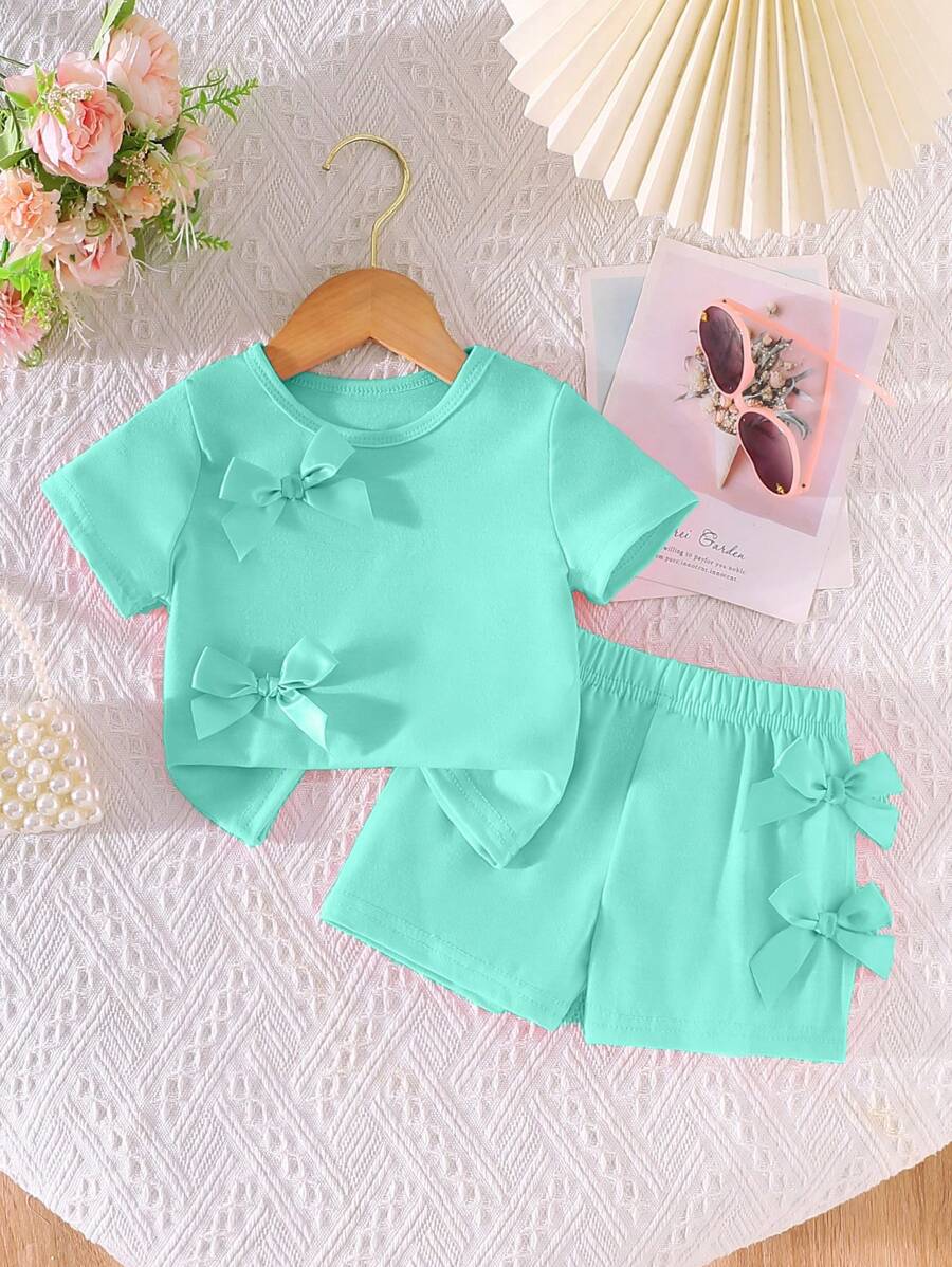 Pride Rainbow Short Sleeve Top & Shorts Set for Toddler Girls