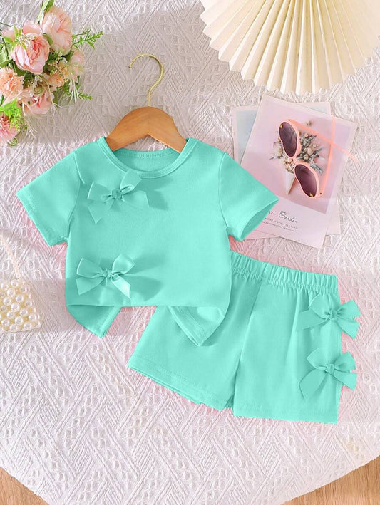 Pride Rainbow Short Sleeve Top & Shorts Set for Toddler Girls
