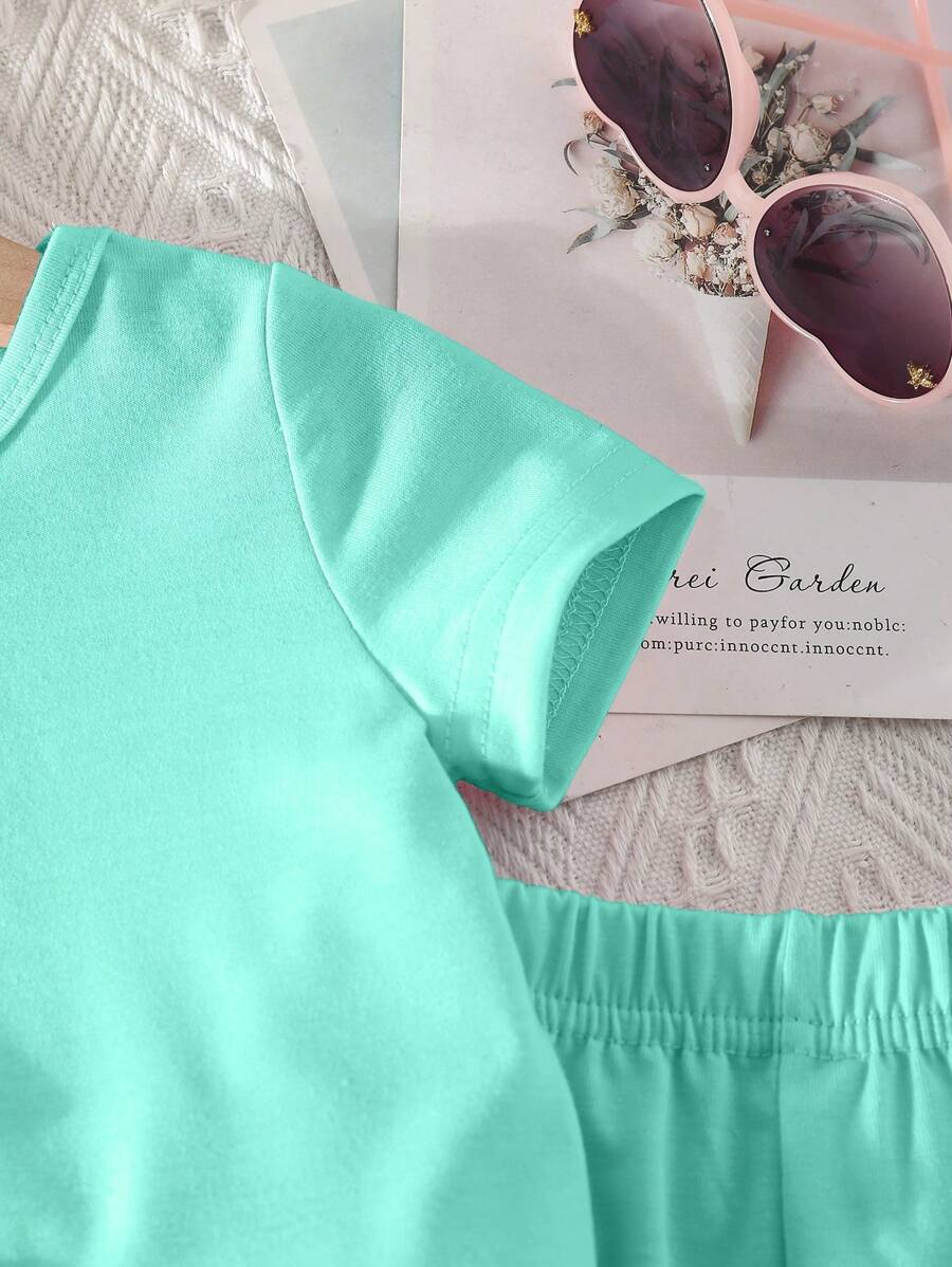 Pride Rainbow Short Sleeve Top & Shorts Set for Toddler Girls