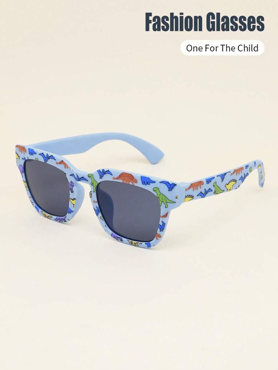 Unisex Kids Dinosaur Framed Fashion Glasses Cute Animal Classic Sunglasses for Daily Holiday Party Use