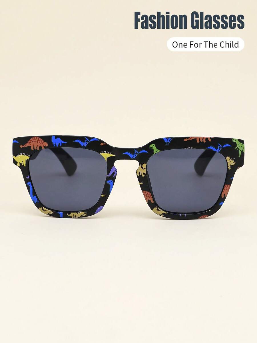 Unisex Kids Dinosaur Framed Fashion Glasses Cute Animal Classic Sunglasses for Daily Holiday Party Use