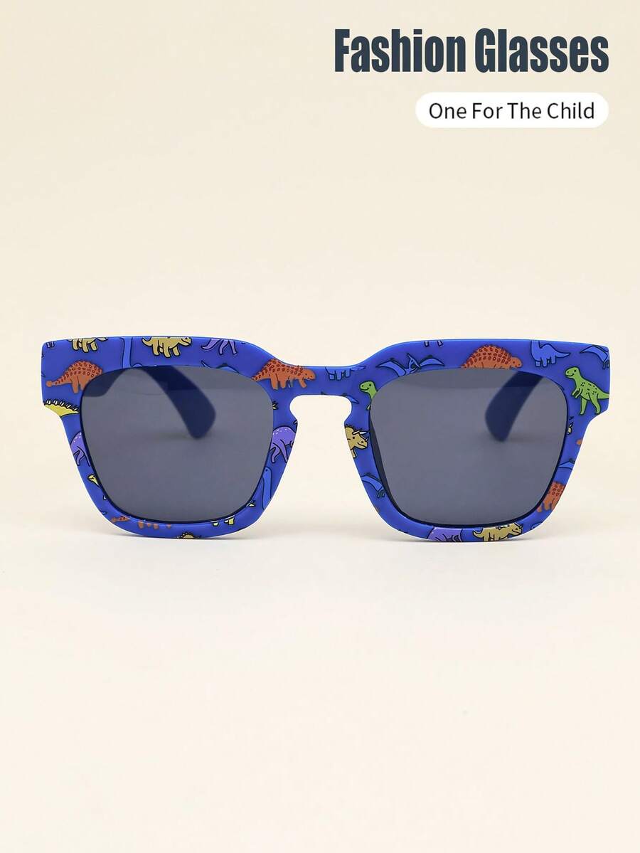 Unisex Kids Dinosaur Framed Fashion Glasses Cute Animal Classic Sunglasses for Daily Holiday Party Use