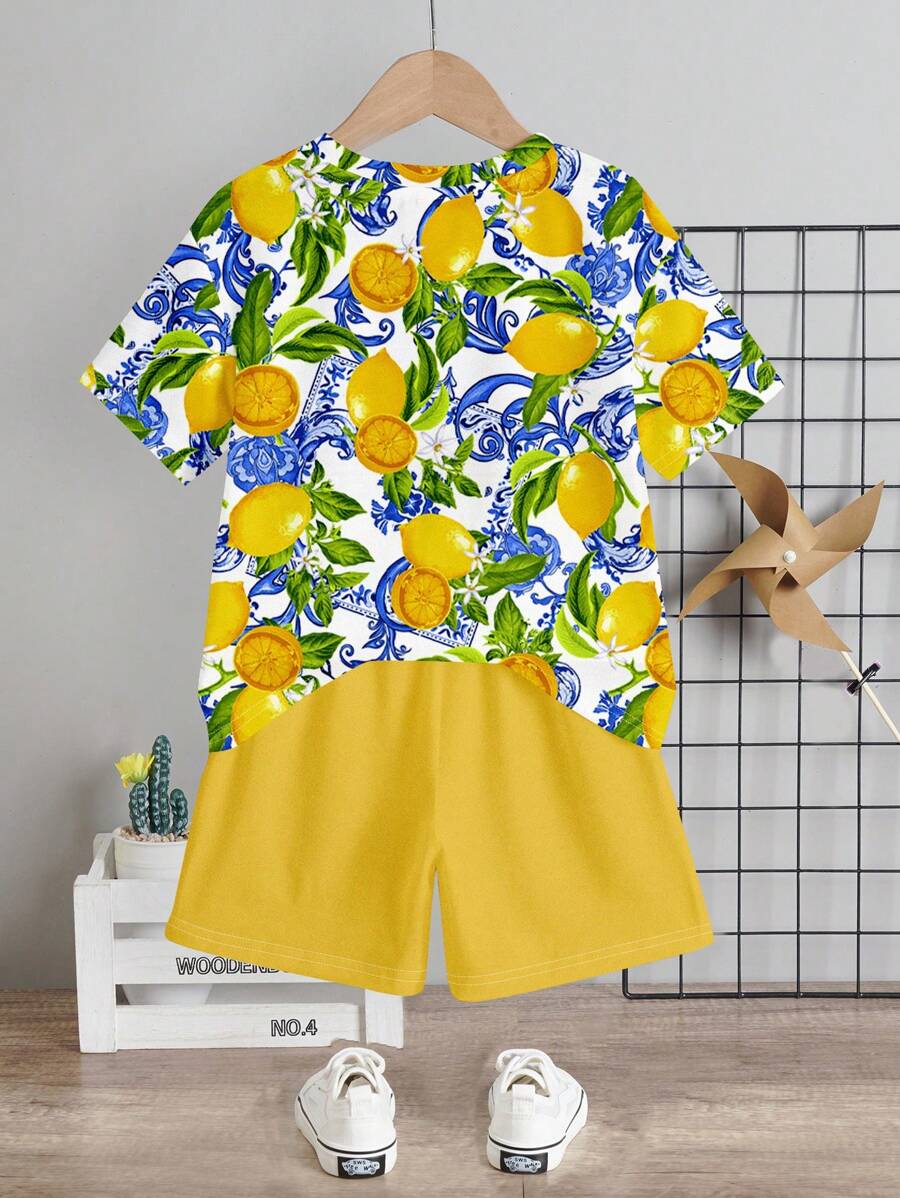 Baby Boy Brave Text Graphic Print T Shirt and Shorts Casual Summer Outfit Set