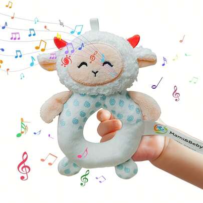 Baby Animal Rattle Teether Toy Cute Cartoon Sensory Teething Toy for Infants