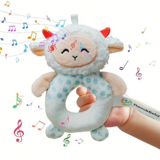 Baby Animal Rattle Teether Toy Cute Cartoon Sensory Teething Toy for Infants