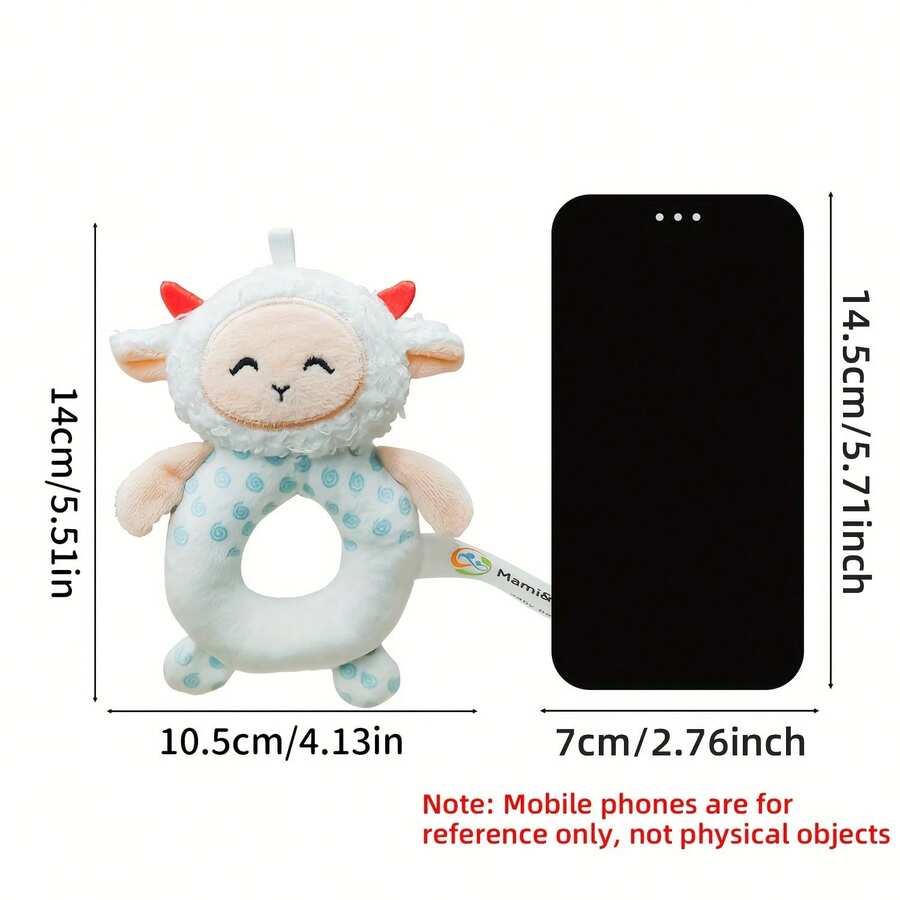 Baby Animal Rattle Teether Toy Cute Cartoon Sensory Teething Toy for Infants