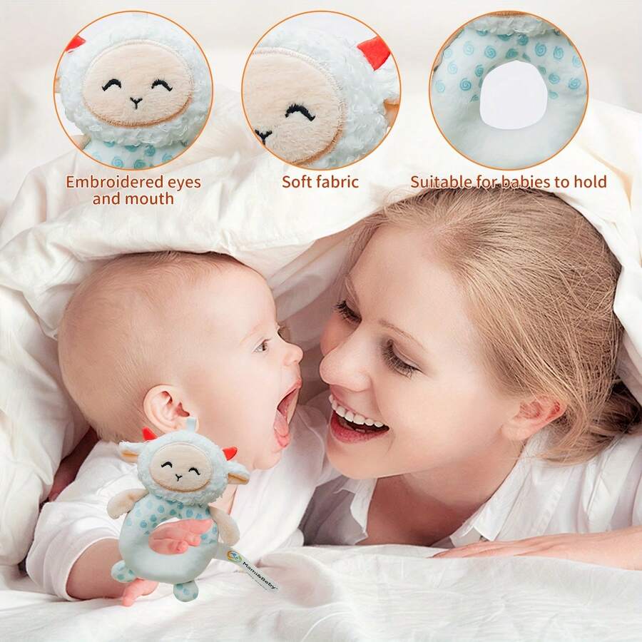 Baby Animal Rattle Teether Toy Cute Cartoon Sensory Teething Toy for Infants
