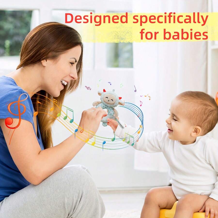 Baby Animal Rattle Teether Toy Cute Cartoon Sensory Teething Toy for Infants
