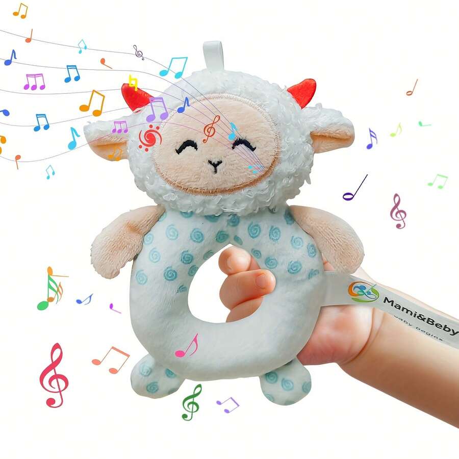 Baby Animal Rattle Teether Toy Cute Cartoon Sensory Teething Toy for Infants