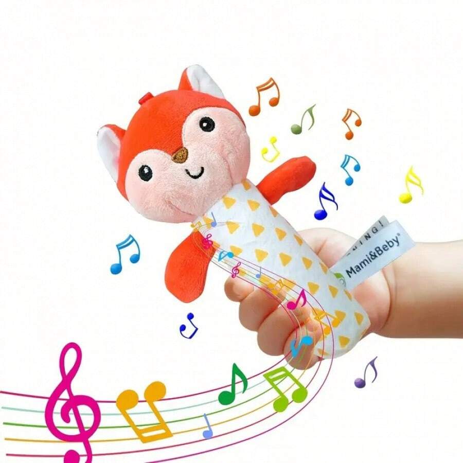 Baby Animal Rattle Teether Toy Cute Cartoon Sensory Teething Toy for Infants