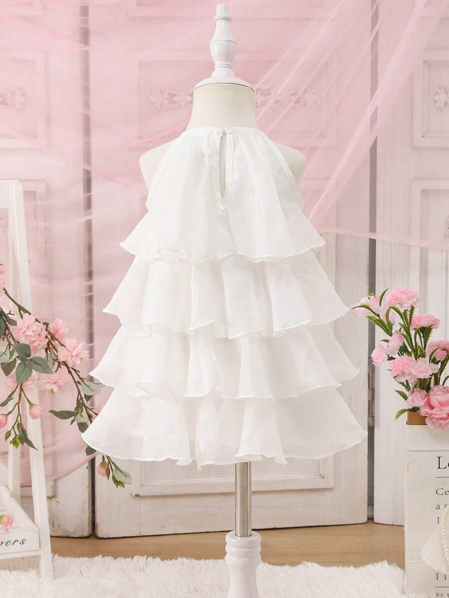 Toddler Girls Sleeveless Floral Sundress With Ruffle Detail Cute Party Wear