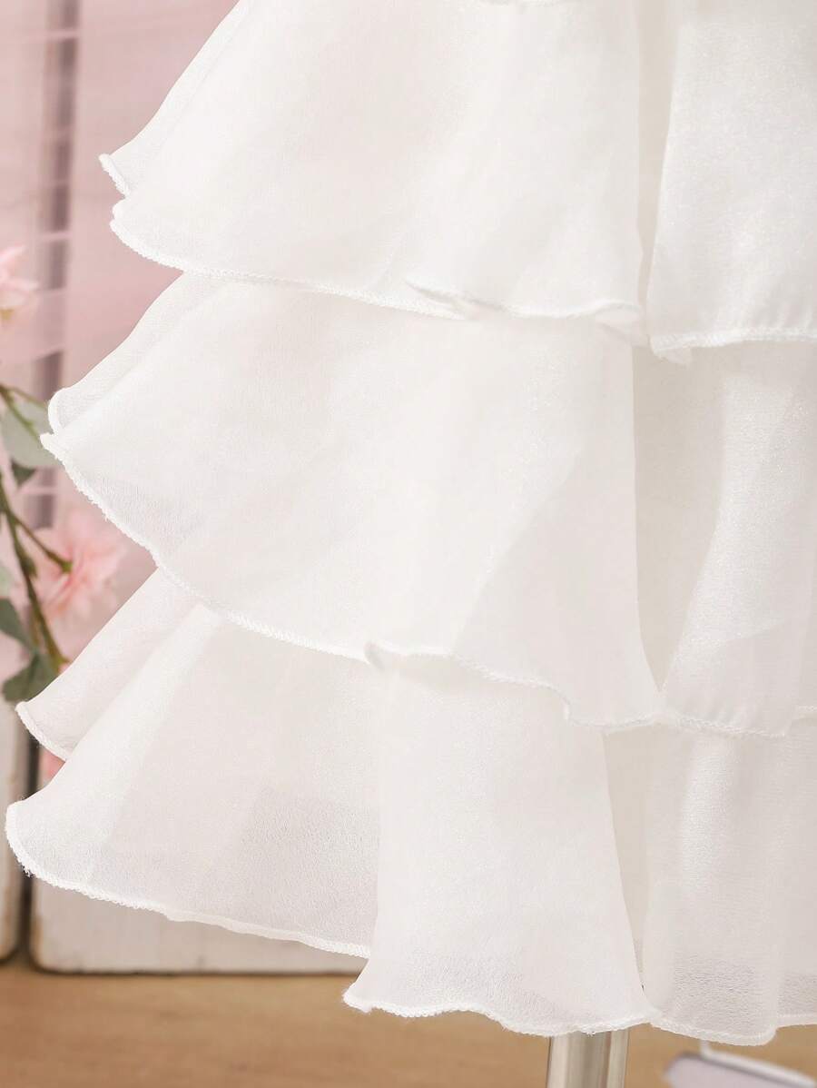 Toddler Girls Sleeveless Floral Sundress With Ruffle Detail Cute Party Wear