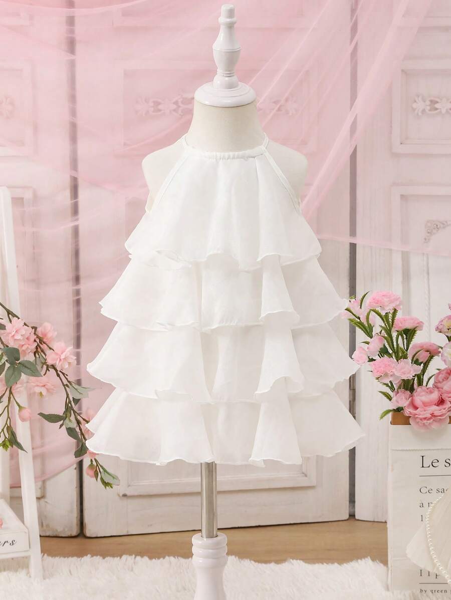 Toddler Girls Sleeveless Floral Sundress With Ruffle Detail Cute Party Wear