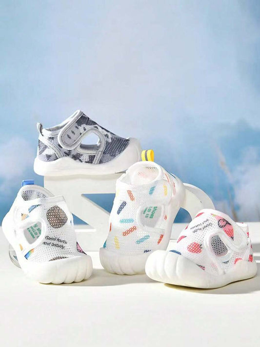 0-3 Years Old Baby Mesh Walking Shoes - Soft Sole Anti-Skid Summer Sandals