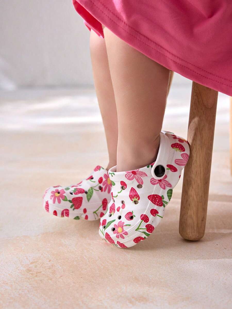 Cozy Pixies Kids Cartoon Strawberry Beach Sandals Cute Breathable Shoes for Infants & Toddlers