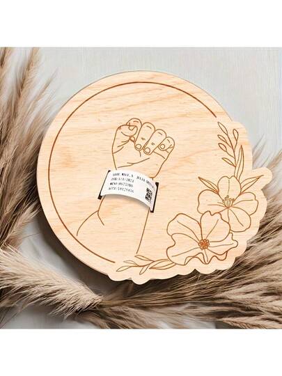 Personalized Newborn Hospital Bracelet Keepsake Box Laser Engraved Baby Memory Box Gift for New Parents