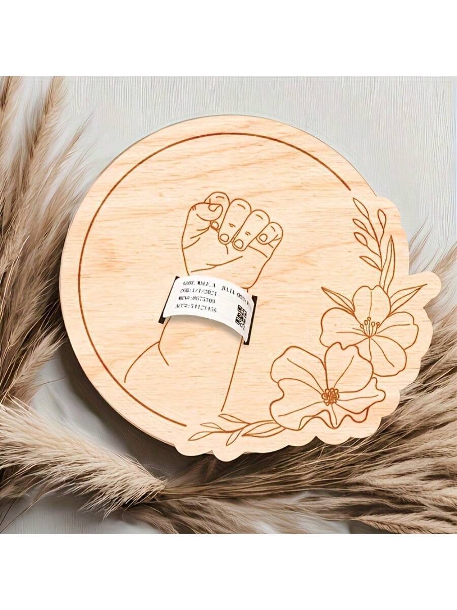 Personalized Newborn Hospital Bracelet Keepsake Box Laser Engraved Baby Memory Box Gift for New Parents