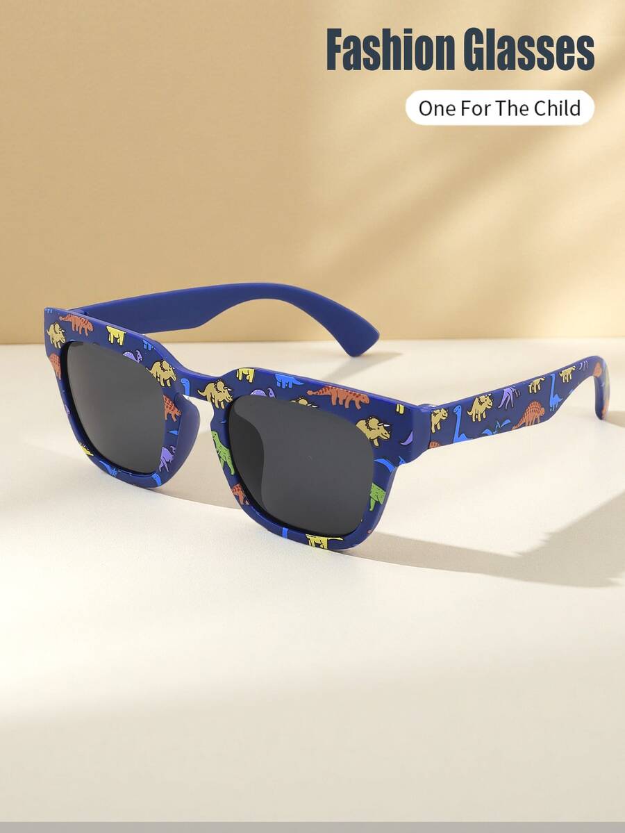 Unisex Kids Dinosaur Framed Fashion Glasses Cute Animal Classic Sunglasses for Daily Holiday Party Use