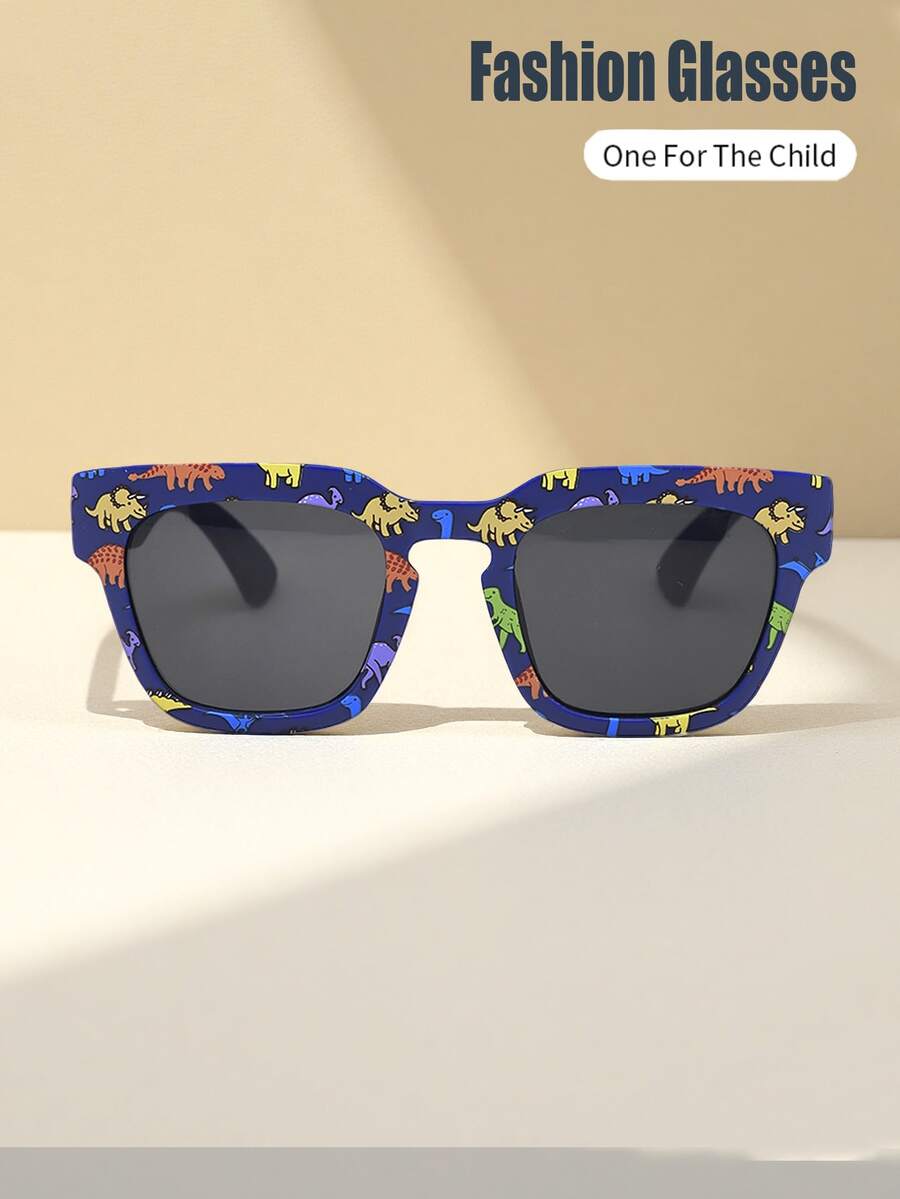 Unisex Kids Dinosaur Framed Fashion Glasses Cute Animal Classic Sunglasses for Daily Holiday Party Use