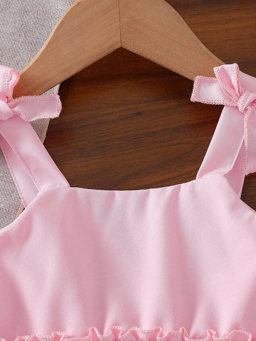 Cute Cherry Summer Clothing Set For Little Girls Party And Outing Style