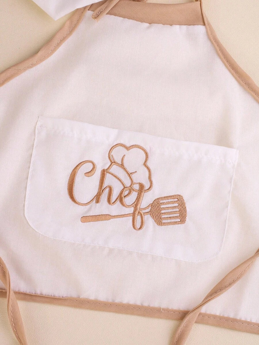 Baby Boy Chef Hat and Apron Photography Outfit Set for Newborn Photoshoots