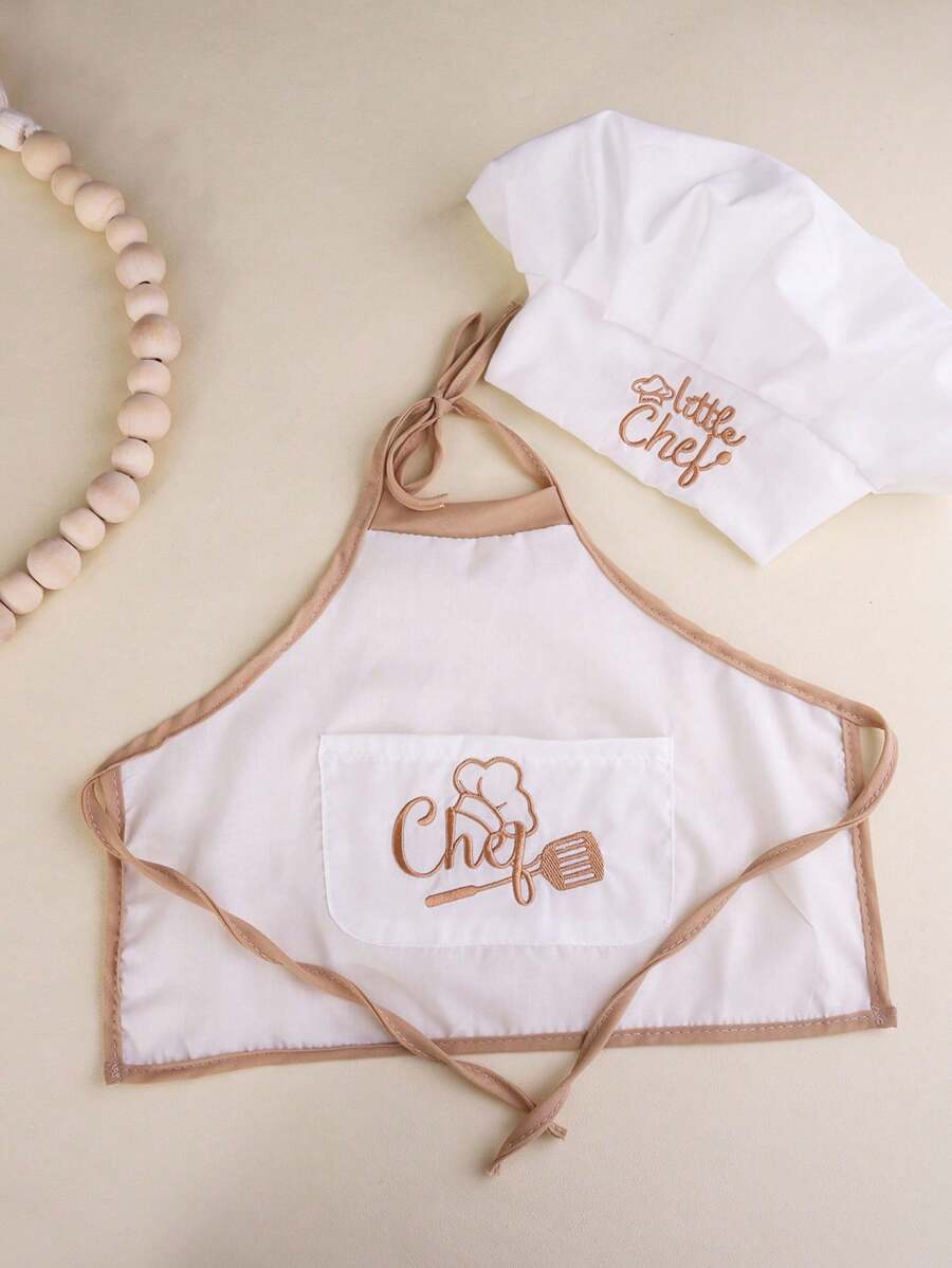 Baby Boy Chef Hat and Apron Photography Outfit Set for Newborn Photoshoots