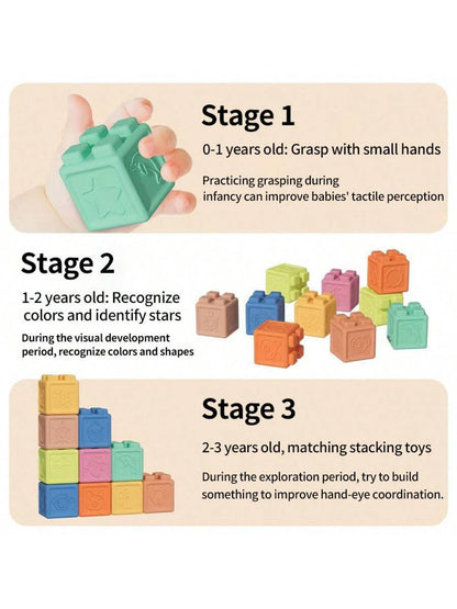 Soft Baby Building Blocks – Large Chewable Teething & Early Learning Toy